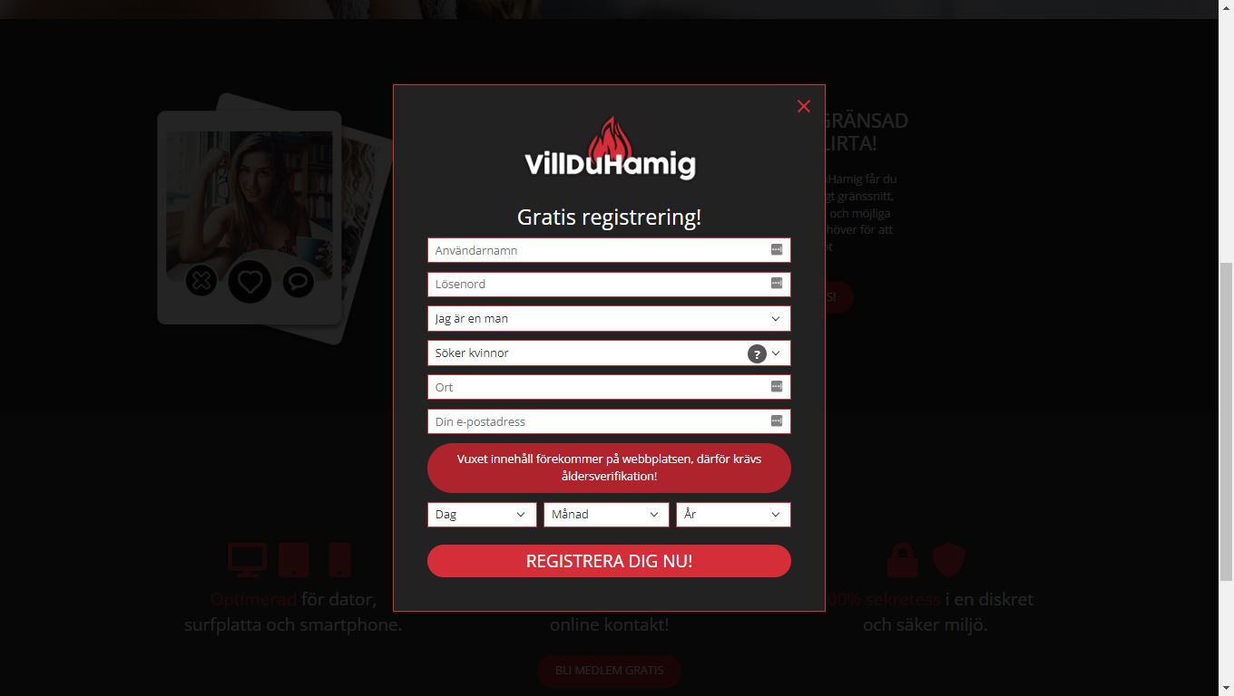 villduhamig.com gå med & registrera dig